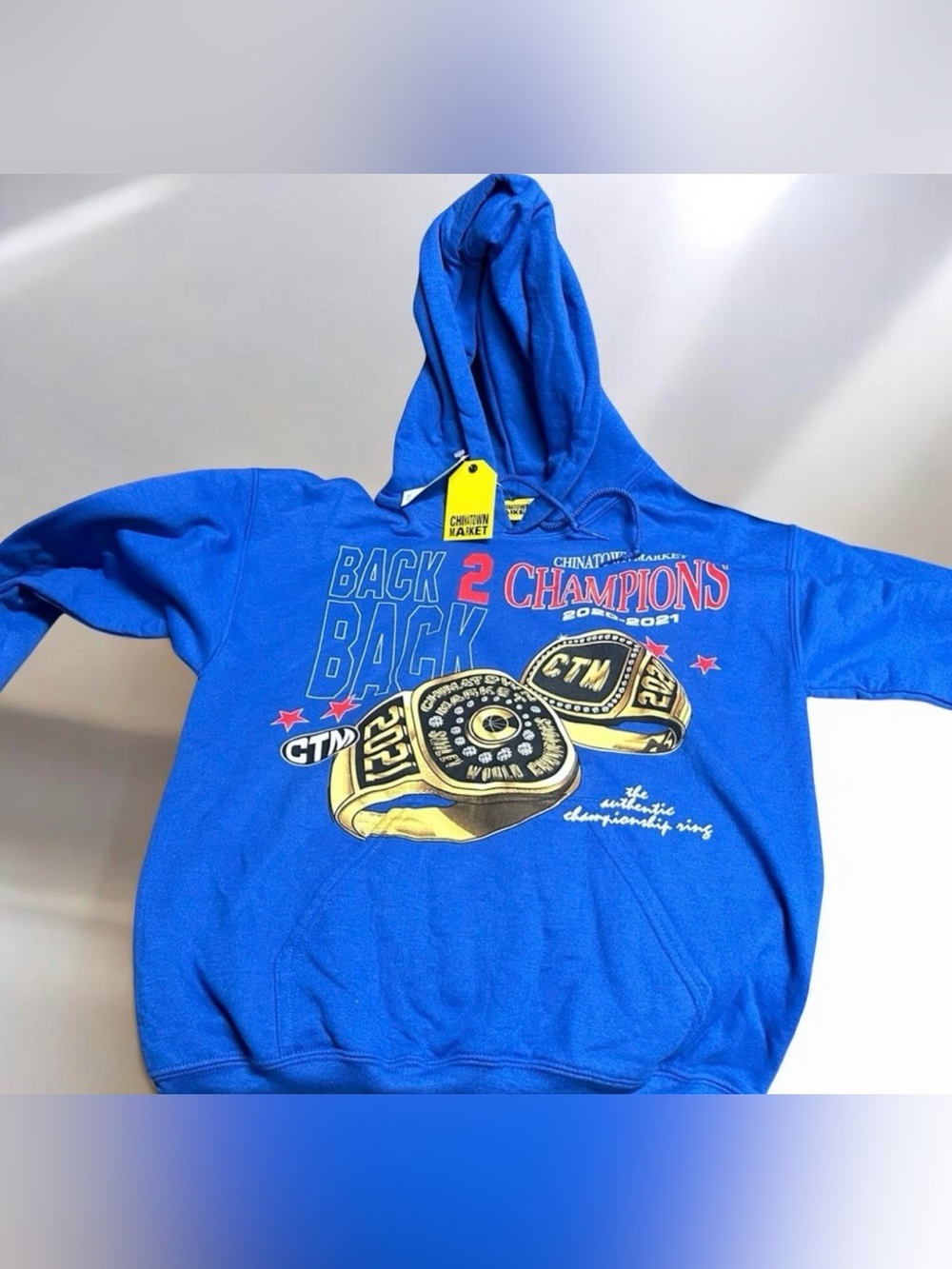 NWT Chinatown Market B2B Champs Hoodie Blue Medium